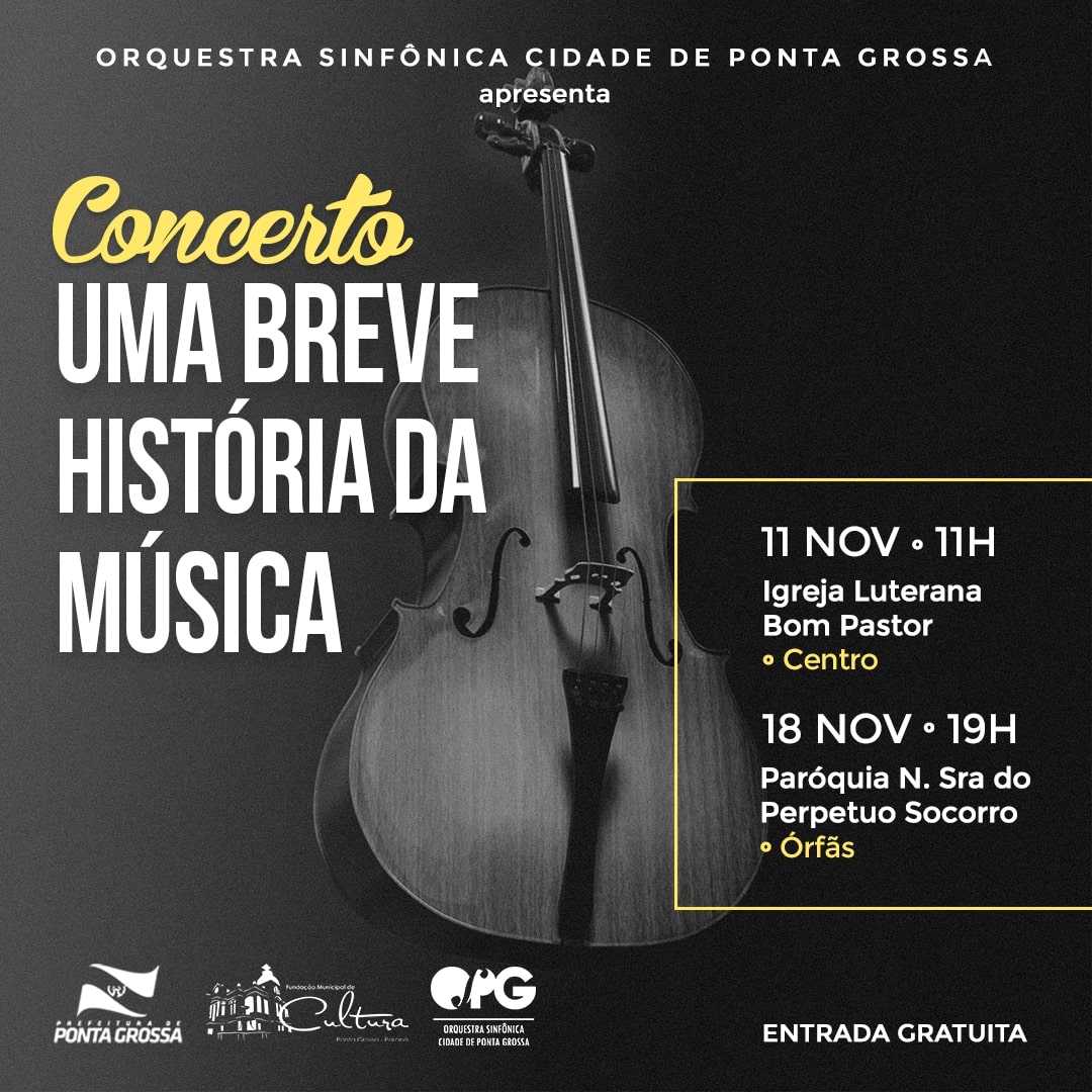 Orquestra Sinfônica Cidade de Ponta Grossa apresenta concertos em igrejas da cidade