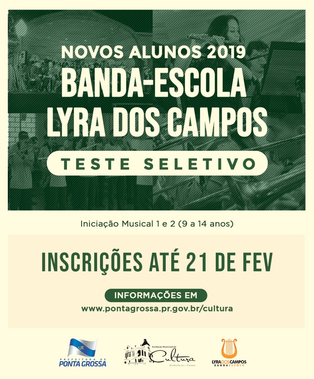 Banda Lyra dos Campos está com inscrições abertas