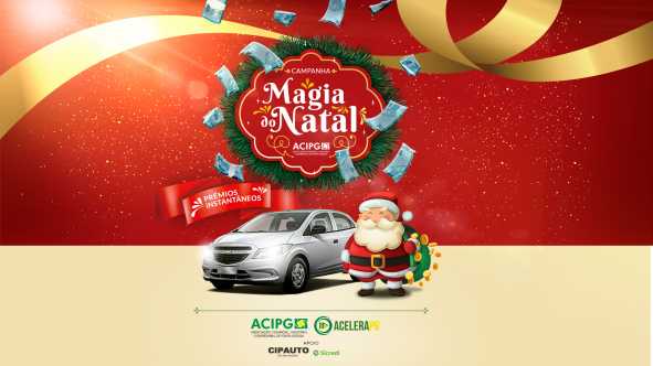 Campanha Magia do Natal da ACIPG sorteia Onix 0 KM