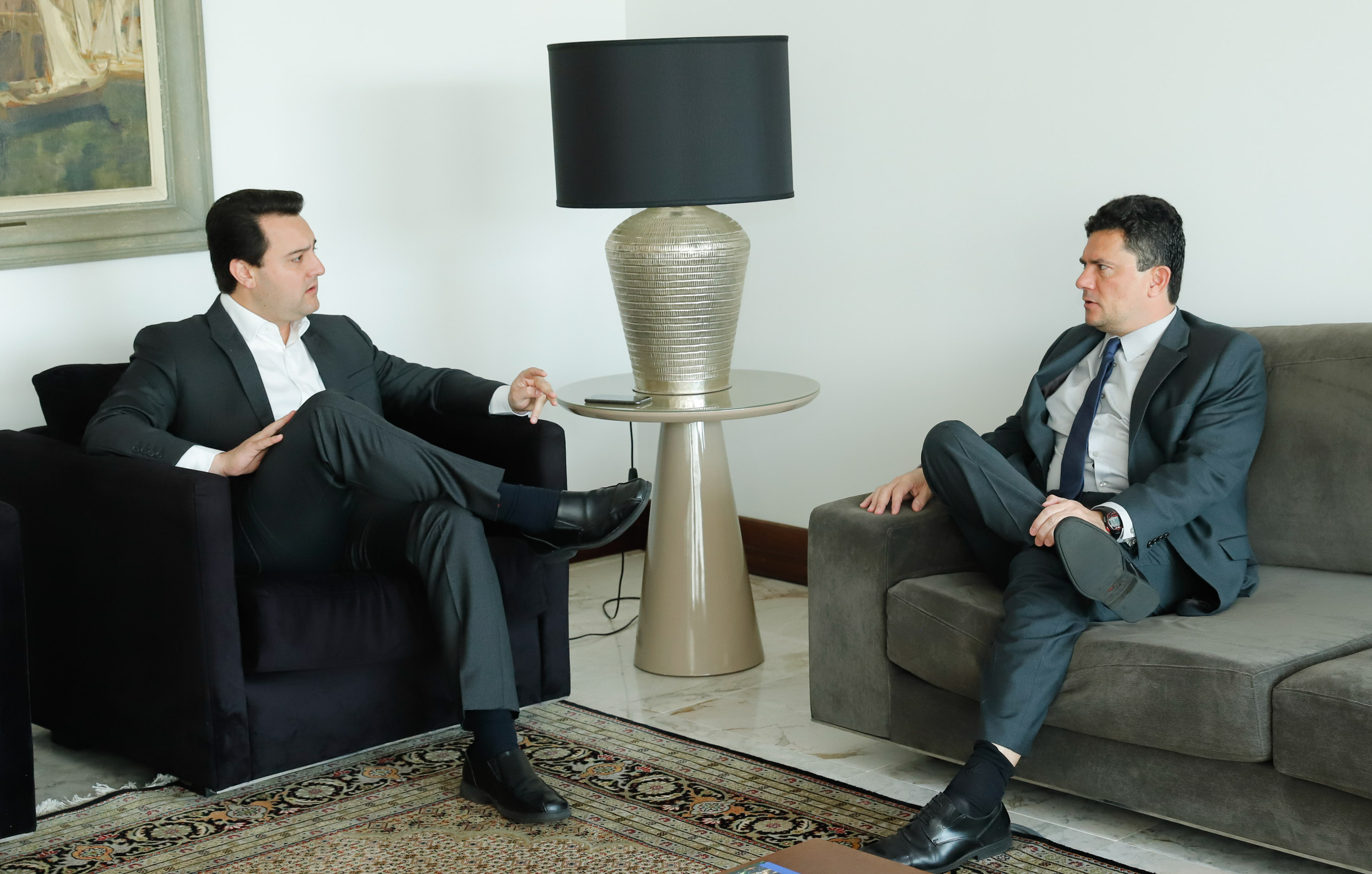 Ratinho Junior e Moro discutem reforço da segurança na fronteira