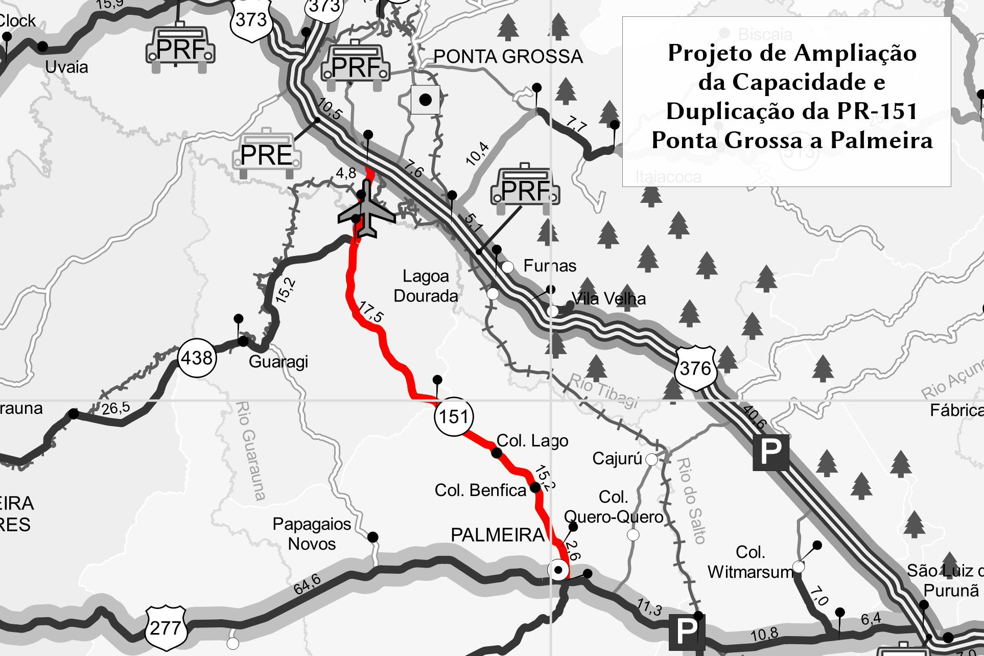 Projeto para duplicação da rodovia PG-Palmeira é licitado