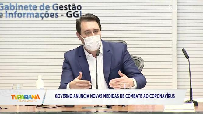 Covid-19: Governador anuncia medidas mais restritivas para sete regiões do PR