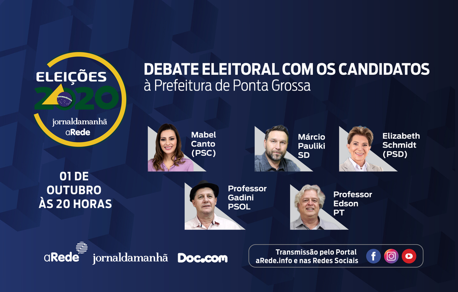 Veja como será o formato do primeiro debate entre os candidatos à Prefeitura de PG