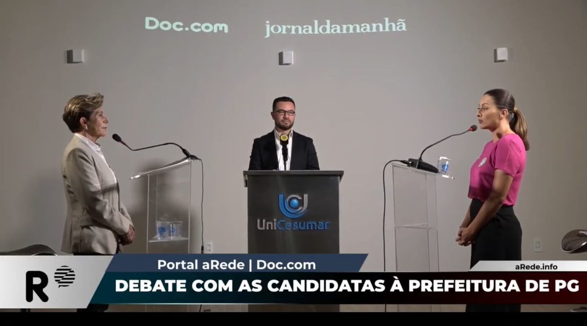 Assista ao debate Doc.com\aRede com as candidatas à Prefeitura de Ponta Grossa