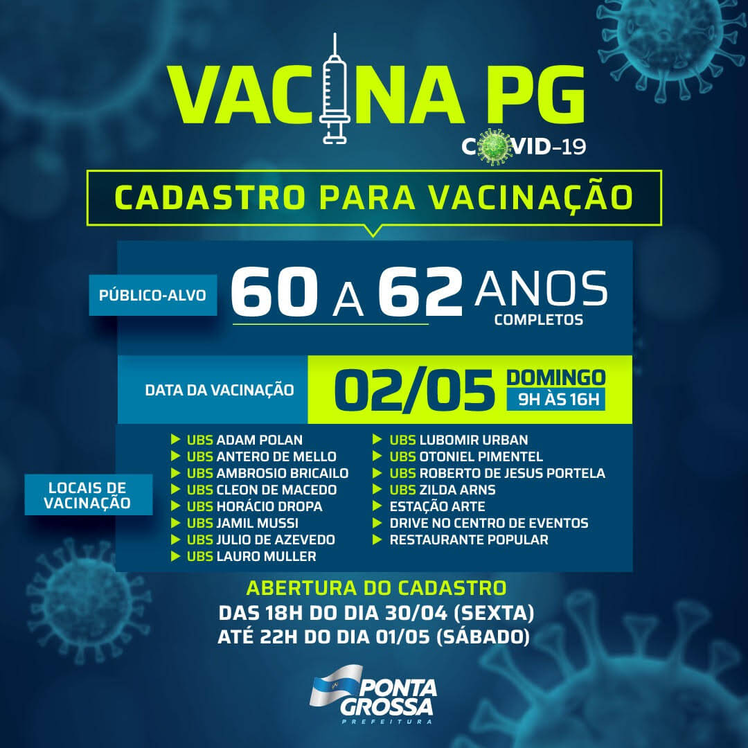 Vacinação contra Coronavírus avança e imuniza pessoas de 60 a 62 anos neste domingo (2)