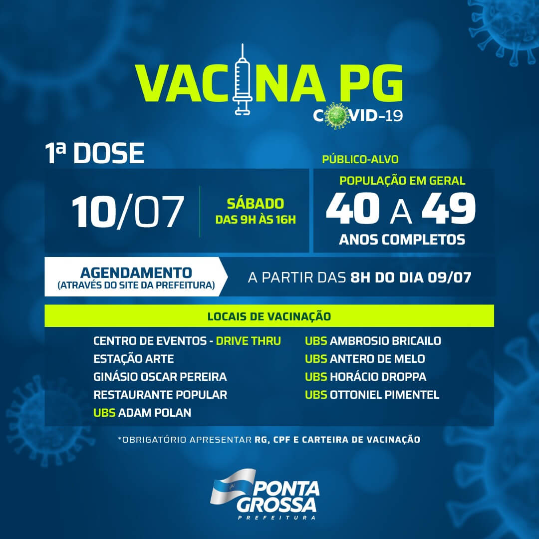 Prefeitura passa a vacinar público geral com 40 anos