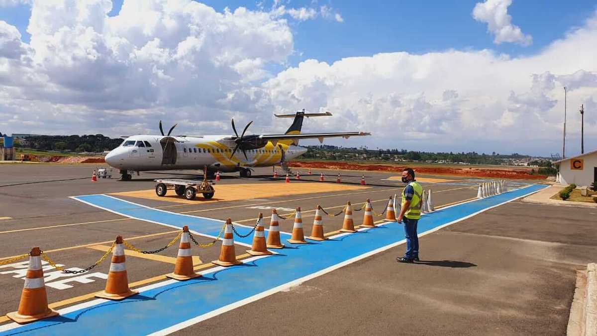 Aeroporto realiza obra de ampliação de área de segurança