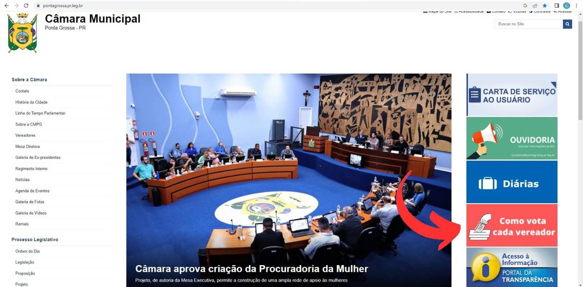 Site da Câmara mostra como vota cada vereador