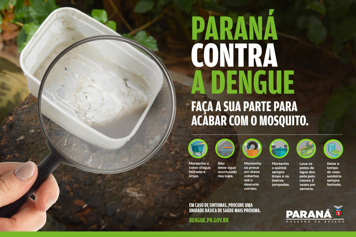 Paraná lança campanha para reforçar cuidados contra a dengue
